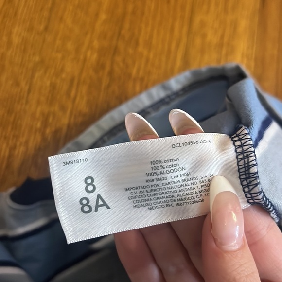 Carter’s Boy’s Blue Striped Long Sleeve Size 8/8A - Picture 4 of 4